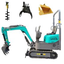 Neuer Minibagger, kleiner Bagger, 360-Grad-Drehung, hydraulischer Minibagger mit CE-geprüfter einziehbarer Schienen-/Boom-Schaukel