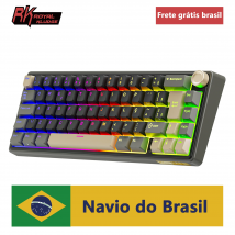 Royal Kludge RK R65 Tastiera meccanica portoghese brasiliana Guarnizione cablata Hot-swap 66 tasti 65% Tastiera da gioco retroilluminata RGB