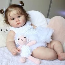 BZDOLL Realistico 60 cm 24 pollici Morbido Silicone Reborn Baby Doll Con Pittura 3D Pelle e Vena Vascolare Fatto A Mano Ragazza Regalo Di Compleanno
