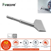FIRECORE SDS Plus-cisel de martillo eléctrico con vástago de 3 pulgadas, broca en ángulo, cincel de azulejo plano doblado para mampostería, pared de granito, 1/2 Uds.