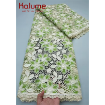 Kalume African Sequins Lace Fabric 2026 High Quality Material Nigerian Guipure Cord Lace Fabric for Party Dress Sewing F4058