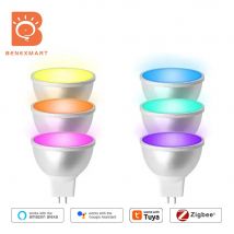 Benexamrt 6 pezzi 12V MR16 Zigbee lampadina a led faretti intelligenti RGBCW lampada dimmerabile funziona con Tuya Homekit Alexa Google Home