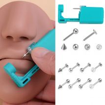 1–4 Stück Lippen-Ohrknorpel-Piercing-Pistole, Werkzeug-Set, Lippen-Bolzen, Labret-Knorpel, Tragus, Helix, Daith, Piercing-Werkzeug mit Raplace-Kugel, 16 g