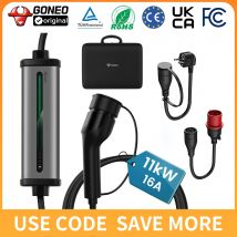 GONEO Mobile Wallbox/Ladestation, Typ 2 CEE-Stecker & Schuko-Stecker | 11 kW/7 kW |   16A/32A | IP66 |   7M Kabel |   Modell Y/3, ID3/4/5
