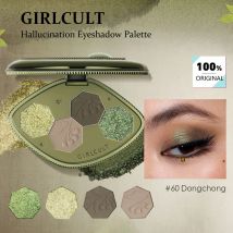 Girlcult Tavolozza di ombretti per alucinazione 60 Dongchong, struttura in polvere di alucinazione, pigmentazione fine fresata, miscelazione dimensionale