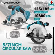YOFIDRA 10800RPM 5/7 Pollici Sega Circolare Elettrica Palmare Multifunzione Ricaricabile Macchina Da Taglio Per Makita Batteria Spille