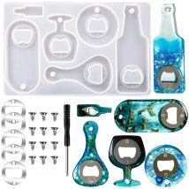 Kit stampi in resina apribottiglie, stampi in silicone apribottiglie per resina epossidica, stampi per colata di gioielli in resina per cavatappi vino, artigianato fai-da-te