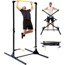 Klimmzug- und Dip-Stange für Damen und Herren, faltbarer Power Tower, multifunktionales Fitnessgerät für das Heim-Fitnessstudio, 200 Pfund