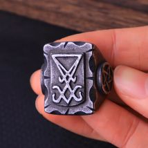Mode Vintage Edelstahl Kreuz Ringe für männer Punk Kreative Amulett Pentagramm Ring Persönlichkeit Schmuck Geschenk Großhandel