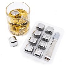 4/6/8 pezzi cubetti di ghiaccio in acciaio inossidabile set pietre di raffreddamento riutilizzabili per whisky vino vino cubo di raffreddamento raffreddamento raffreddamento roccia strumento bar festa