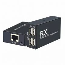 120 m 4-Port-USB-Extender über RJ45 Ethernet CAT6-Kabel Sender Sender und Empfänger-Kit für Maus, Tastatur, Drucker, Scanner