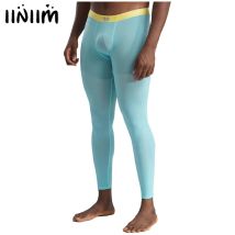 Pantaloni da yoga setosi da uomo Leggings da fitness Cintura elastica Custodia rigonfia Collant elasticizzati senza cuciture Pantaloni da palestra Sport Costume da ciclismo
