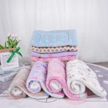 Hundebett, Flanell, verdicktes Deckenkissen, waschbar, Hunde-Welpenbett-Zubehör, mittelgroß, Haustier, großer Korb, kleine Matte, warmes Sofa, Zwinger