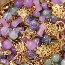 30 gr/los Gemischte Glasperlen Kit Mini Kristall Spacer Perlen Metall Charms für Die Herstellung Von Armband Halskette Ohrring Schmuck DIY Handwerk