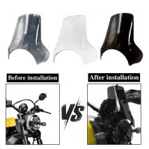 Per Ducati Scrambler 800 2023 2024 Accessori Moto Parabrezza Visiera parasole Parabrezza in vetro trasparente Deflettore scrambler800
