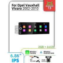 For Opel Vauxhall Vivaro 2002-2010 1 Din Android Radio Carplay Android Auto 6.86" Screen Stereo Car