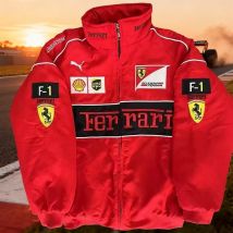 Wysokiej jakości kurtka wyścigowa F1 z haftem, kurtka motocyklowa, płaszcz dla par, dla Ferrari F430 488 Stradale Roma F8 Spider SF90