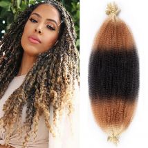 Vorgetrenntes, federndes Afro-Twist-Haar, 61 cm, 3 Töne, weiche Locs, Marley Twist, synthetische Flechthaarverlängerung für schwarze Frauen