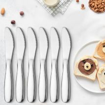 6 Stück Abendessen Messer Kinder Besteck Set Spiegel messer Geschirr Set Edelstahl scharfes Messer Geschirr Home Küche Geschirr