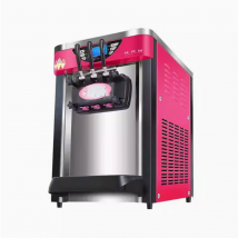 Most Popular Soft Ice Cream Makers Three Flavors Ice Cream Cone With LCD Panel Sundae Ice Cream Machine