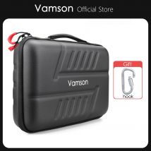 Vamson Große wasserdichte Tragetasche PU für Gopro Hero 12/11/10/9/8/7 für DJI OSMO Action Kamera für insta360 x3/x2 Hartschale