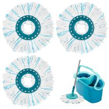 1/3/6 Ersatzkopfmopp für Leifheit Clean Twist Disc Mop/Ergo, kompatibel mit Leifheit Bodenwischer-Ersatzabdeckung