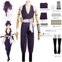 Anime Jigokuraku Yuzuriha Cosplay Kostüm Hells Paradise Perücke Kunoichi Outfit Fox Sumire Lila Uniform Halloween Party