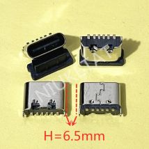 5-100 pz Connettore USB Tipo C 3.1 6Pin 6.5mm Verticale SMT TYPE-C Presa Femmina SMD Per il design PCB FAI DA TE ricarica ad alta corrente 6P