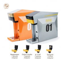 icafilas 5in1 Mehrere Kapsel-Kaffeemaschine Nespresso Kleine Kapsel DG Cappuccino Pod Gemahlener Kaffee Kcup Cafeteria 19Bar