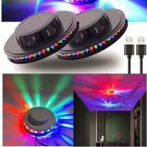 Led Colorful Rotating Disco Ball Stage Light Flashing Light Sound Activated Stage Light Disco Ball Light Home Children's Birthday Wedding Bar Party Decoration Wall Background Decoration (1 Pack)