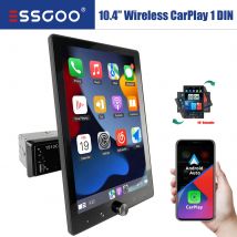 ESSGOO 10,1 Zoll Drehbare IPS Touchscreen Single 1 DIN Autoradio Wireless Carplay Android Auto USB Aux TF Bluetooth MP5 Multimedia Player