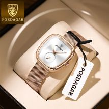 Luxury brand women's watch waterproof stainless steel mesh strap women's watch fashionable and elegant quartz women's watch