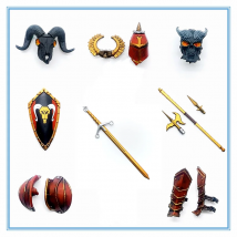 1/18 Maßstab Skelett Ritter Kopf Skulptur Rüstung Waffe DIY Zubehör Modell 3,75 Zoll Puppe Action Chart Zubehör Display Spielzeug