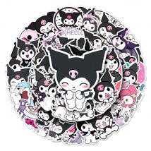 50 Stück Sanrio Kuromi wasserdichte Aufkleber Hello Kitty Melody Cinnamoroll Handyhülle Cartoon Aufkleber Laptop Haut Mädchen Spielzeug