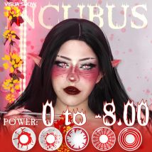 VISUASHOW INCUBUS Cosplay Farbige Augenkontaktlinsen Für Jahresverschreibung Schönheit Anime Zubehör Augen Farblinsen Makeups