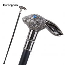 Silver Rabbit Long Ear Gentleman Walking Cane Fashion Walking Stick Gentleman Crosier Knob Walking Stick 93cm