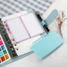 SeamiArt 1 Stück tragbare magnetische Reise-Kunststoff-Malbox für Aquarell-Loseblatt-Handbuch für Kunstbedarf
