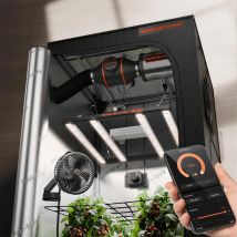 Kompletny zestaw do uprawy Spider Farmer 0.9x0.9x1.8m + Lampa LED G3000 o pełnym spektrum + Wentylator z klipsem 6 cali + Wentylator kanałowy 4 cale do uprawy domowej