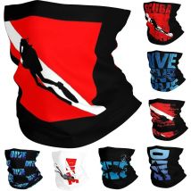 Dive Scuba Diver Bandana Halsbedeckung Bedruckter Tauchwickelschal Multifunktionale Gesichtsmaske Angeln für Männer Frauen Erwachsene die ganze Saison