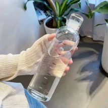 Kreative Mädchen-Wasserflasche aus Kunststoff, High Sense Trinkflasche, süße Wasserflasche mit Zeitskala