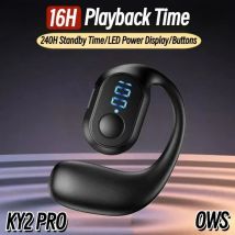 KY2 PRO Auricolari wireless Conduzione aerea OWS Cuffie HiFi Gancio per l'orecchio Musica Sport Cuffie con cancellazione del rumore per tutti gli smartphone