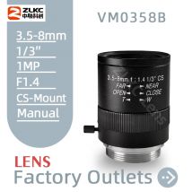 ZLKC Kamera objektiv 3,5-8mm Varifokal funktion Handbuch Iris Sicherheits zoom f2.5 1,4 Zoll cs Mount CCTV-Objektiv für IP-Box-Kameras