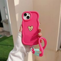 For Honor X8C Case Honor X7C Phone Case Honor X7C Honor 200 Smart Goden Love Hand Rope Strap Curly Wave Shockproof Bumper Cover