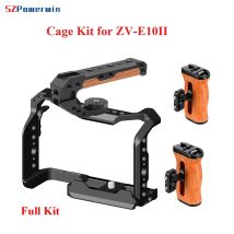 SZPowerwin Kamerakäfig für Sony ZV-E10II E10 II Holz-Handgitter-Griff-Set, Aluminiumlegierung, multifunktionale Arri-Positionierungsschraube
