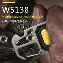 Mini tragbare LED Schlüssel bund Taschenlampe eingebaute 500mAh Batterie Typ C Aufladen Outdoor Camping Notfall Sicherheit Hammer Arbeits lampe