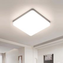 Plafoniera LED quadrata 36 W, plafoniera LED IP44 adatta per bagni, soggiorni, cucine, camere da letto