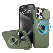 Outdoor Armor Magnetic Suction For iPhone15 14 13 12 11Pro Max XS XR 7 8Plus SE Camera Protection Push Window Bracket Phone Case