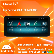 Reproductor Multimedia con Android 14 para coche, dispositivo todo en uno con CarPlay, 4G, LTE, GPS, BT, para mercedes-benz Clase A, W176, GLA, X156, CLA, C117