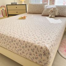 Bonenjoy elastisches Spannbettlaken im Blumenstil, weicher Bettbezug für Zuhause, Bettwäsche, Bettlaken drap de lit (Kissenbezug, Need Order)