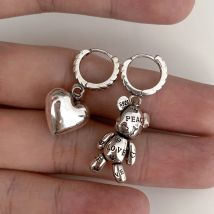 Orecchini a forma di cuore in argento sterling 925 con ciondolo da donna, gioielleria raffinata alla moda, previene le allergie, accessori per feste